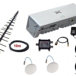 Telstra Optus Vodafone G41 Repeater Stationary DAS Building Kit G41 4G/5G - 10m outside cable +2 x 3-5dBi PIM Ceiling slim Antenna